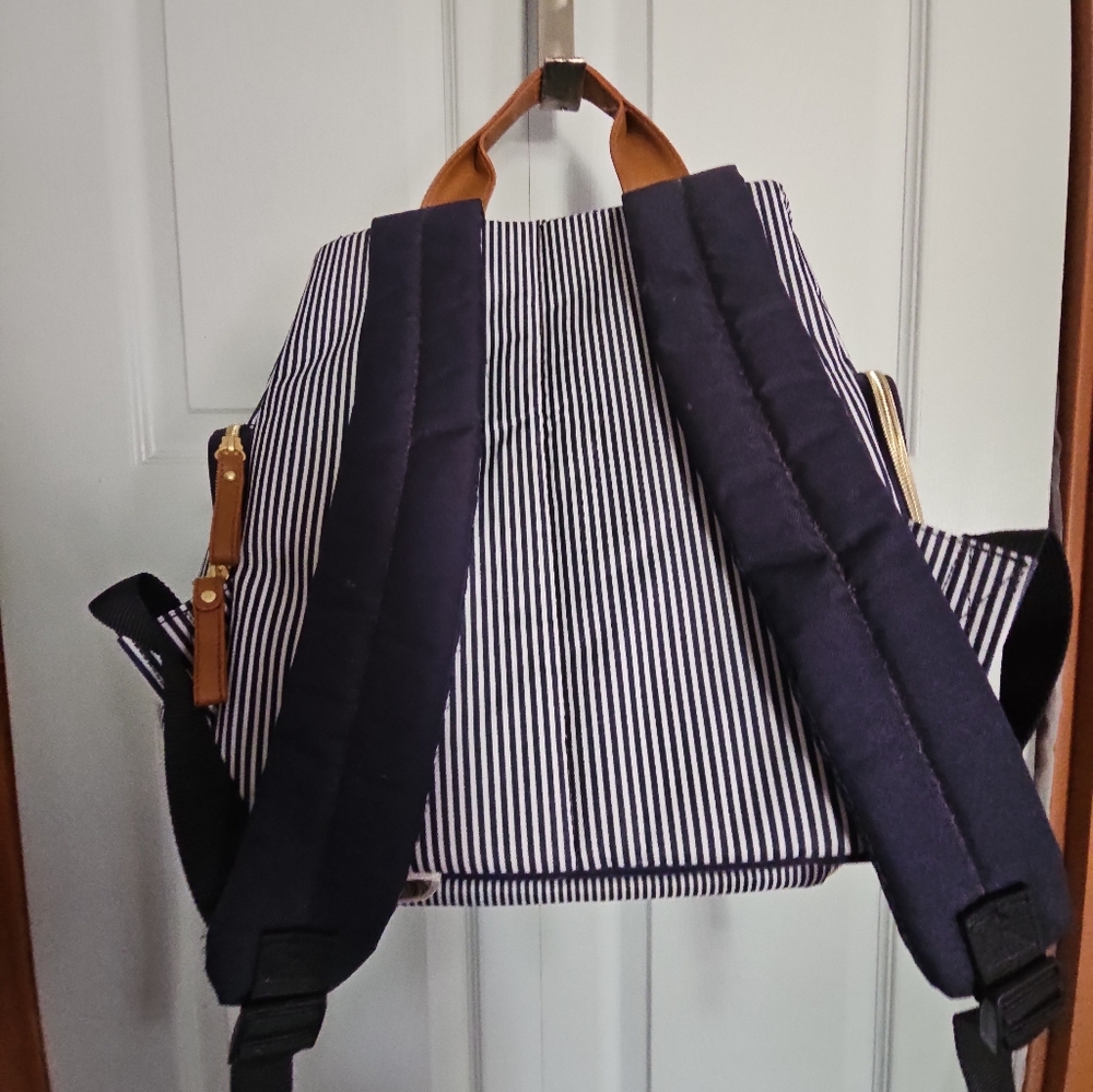 Stripe Multi Pockets Backpack Bag - image 7